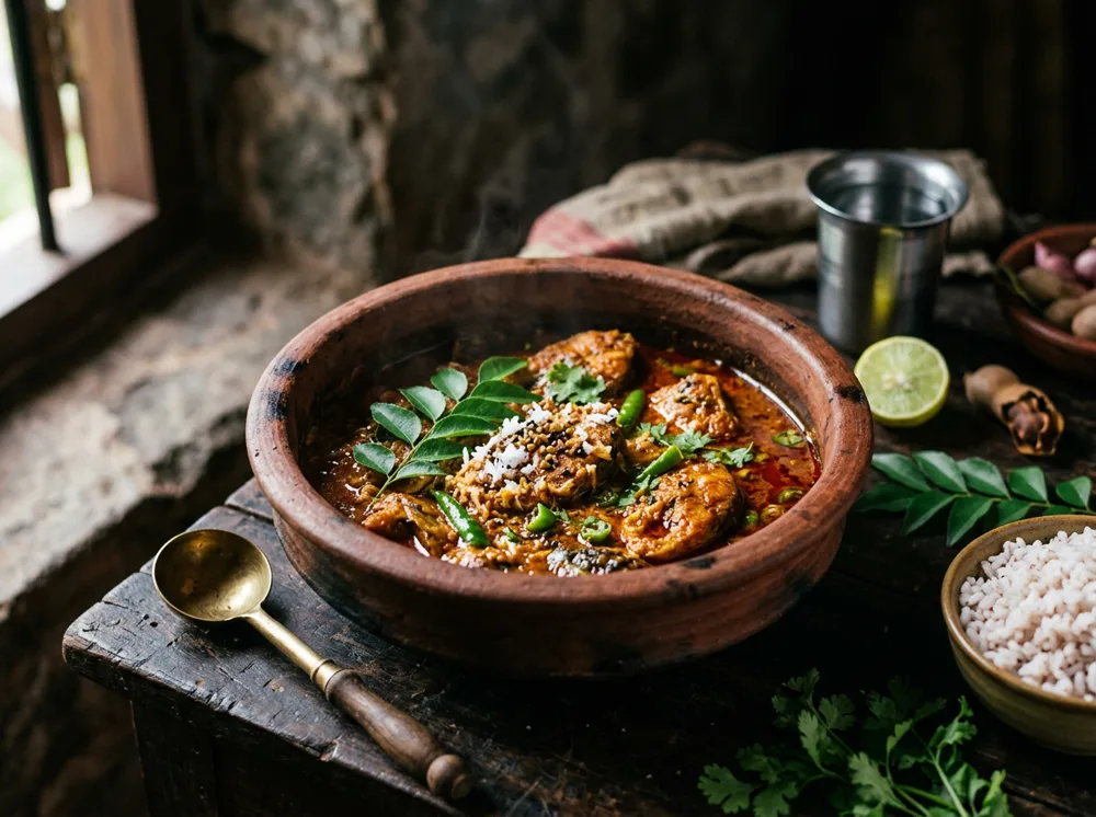 Kerala coastal fish curry at Nattinpuram